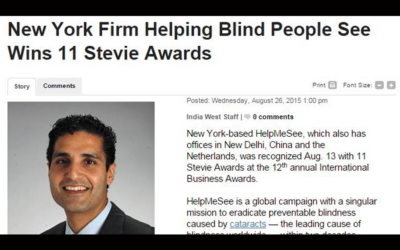 HelpMeSee Wins Eleven Stevie® Awards In The 2015 International Business Awards